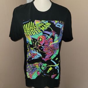 Marvel Amazing Spider-Man Black Neon T-Shirt
